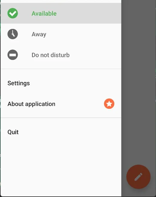 Sipnetic account menu showing Available